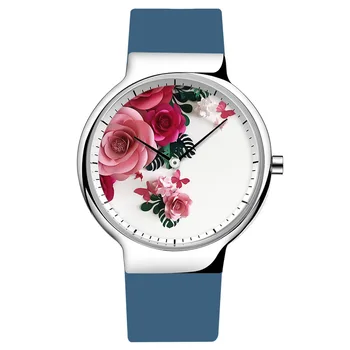 

Chinese Stijl Bloem Horloge TPU Band Dames Horloges Vrouwen Horloge Relojes Waterdicht Womens Horloge