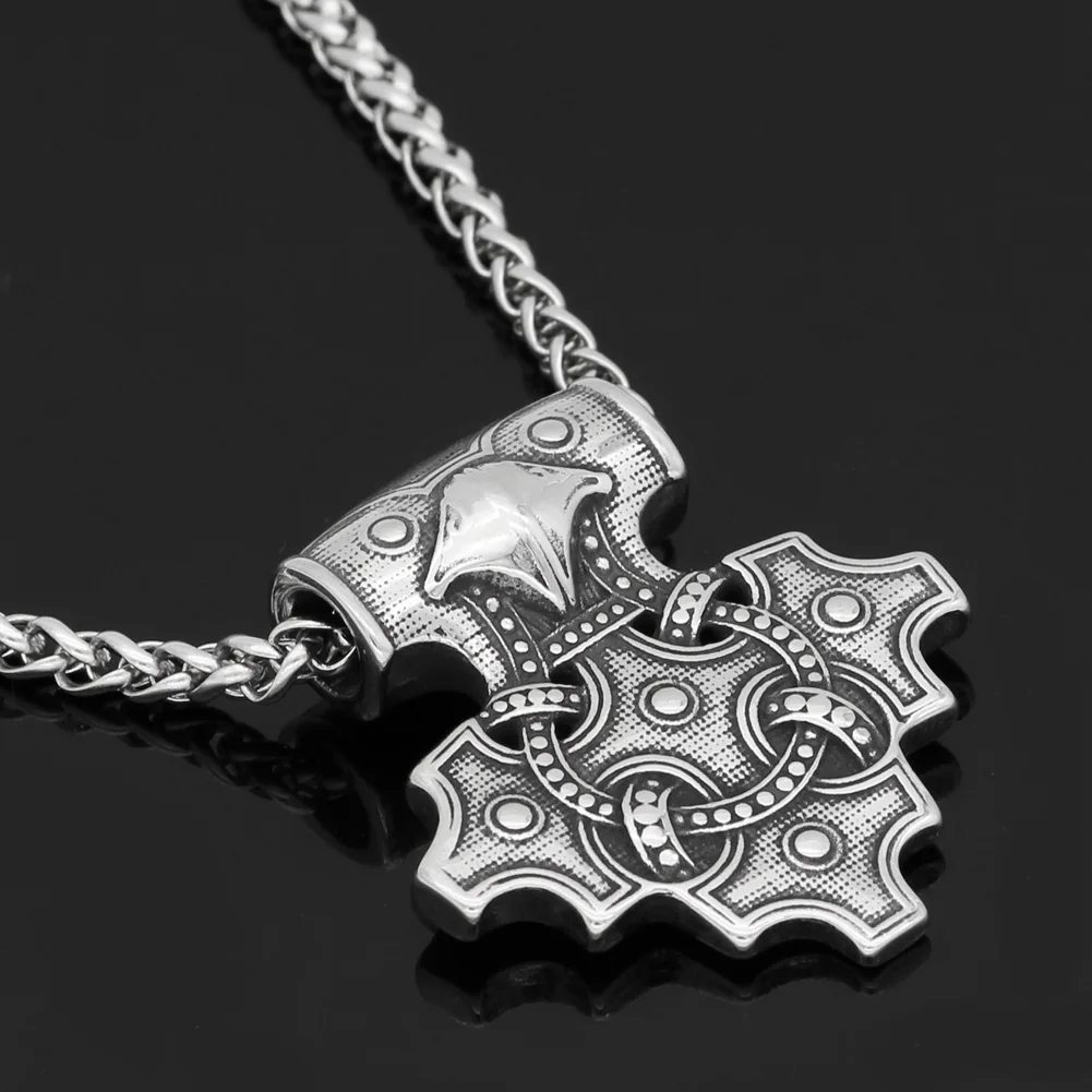 Скандинавский Викинг odin Ворон Тор молот Mjolnir stainles стальной кулон