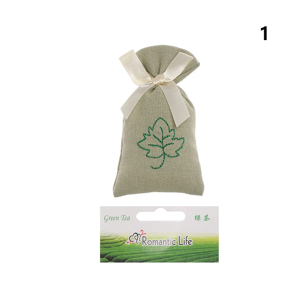 Creative Aromatherapy Closet Freshener Fabric Embroidery Fresh Small Sachet Home Wardrobe Deodorant Dehumidification Sachet - Аромат: green tea