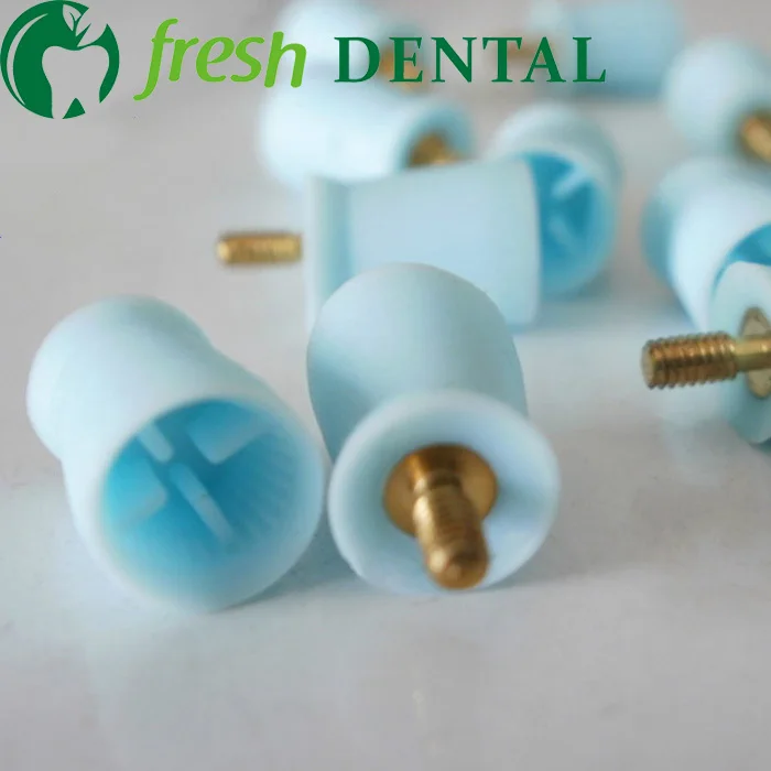 100 PCS Dental Polishing Cup Prophy Rubber Cups screw style flat