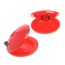 2 шт деревянная перкуссия кастаньеты клакеры музыкальный инструмент Детские развивающие игрушки Прямая поставка