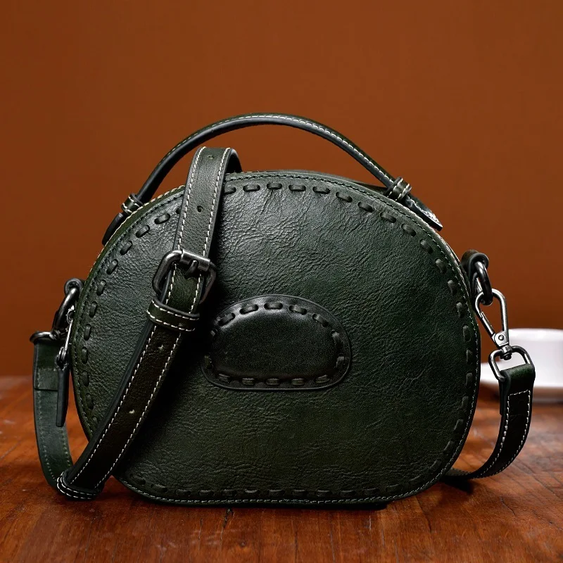 

Genuine leather women's small bag new arrival 2019 first layer of cowhide large capacity handbag vintage messenger bag