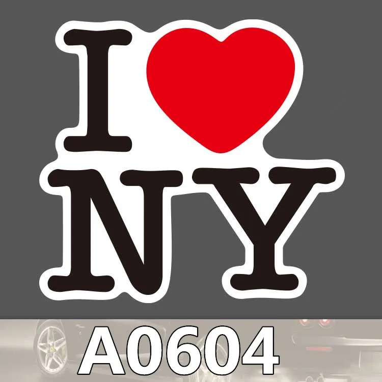 Doinbby A0604 I love New York Водонепроницаемый наклейка для автомобилей ноутбука Чемодан граффити скейтборд мультфильм Тетрадь Стикеры s