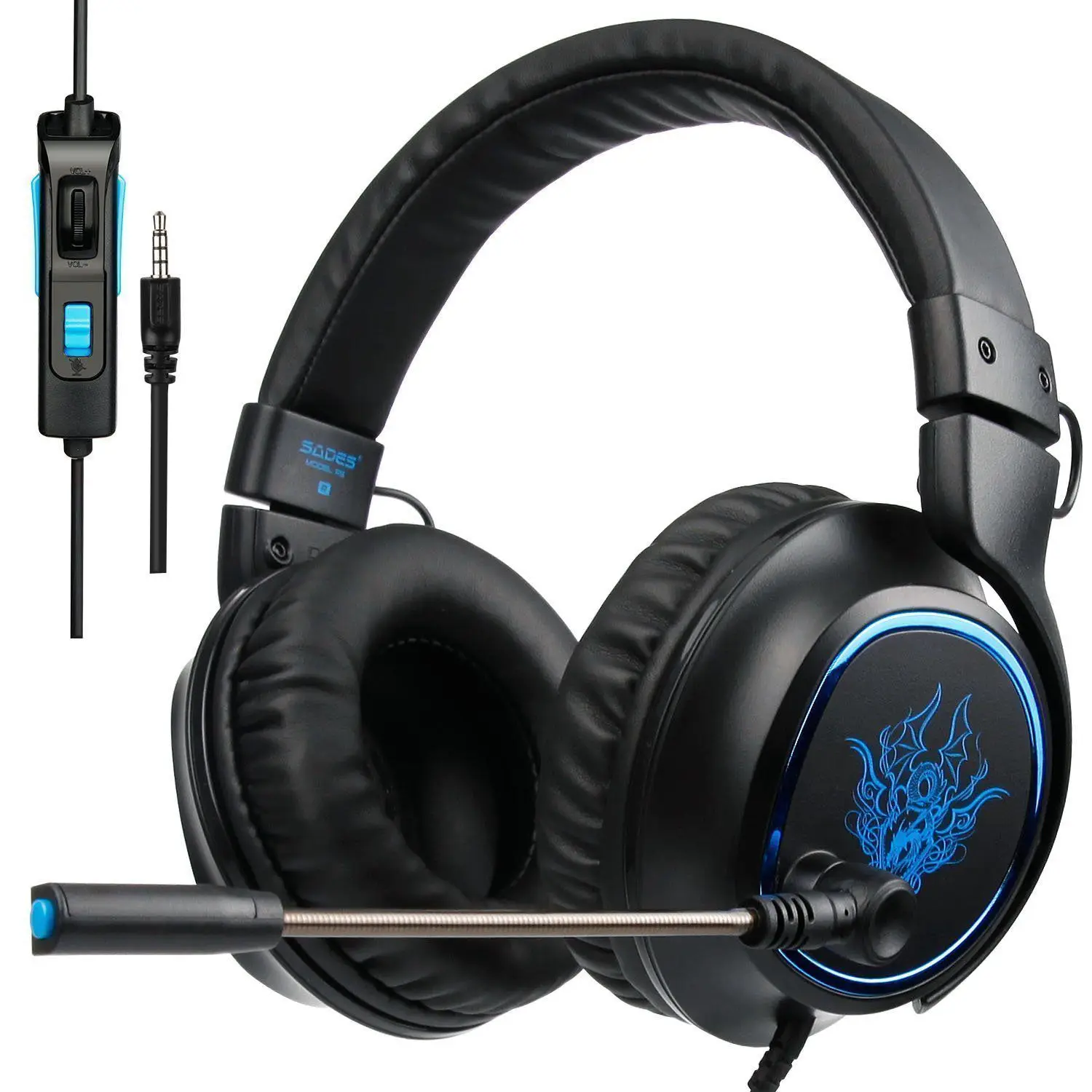 

Top Deals SADES R5 PS4 Headset Gamer Head-mounted PC Gaming Headphones Stereo Earphone with Mic for Computer Xbox one Mobile