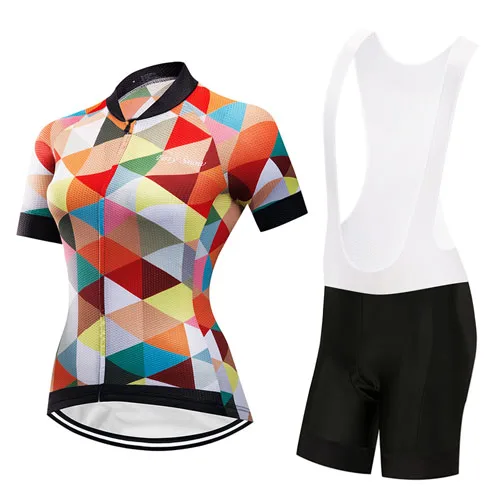 Летняя велосипедная одежда для женщин Велоспорт Джерси Набор pro одежда для коллективного велосипеда женский mtb триатлонный костюм короткие велосипедные наборы Комплект для велоспорта - Цвет: Jersey and Pants