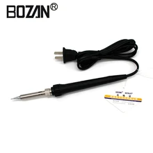 BOZAN 220 В 30 Вт ЕС Электрический паяльник с 5 шт. 200-B железные наконечники постоянная температура регулируемая паяльная станция Подставка для припоя