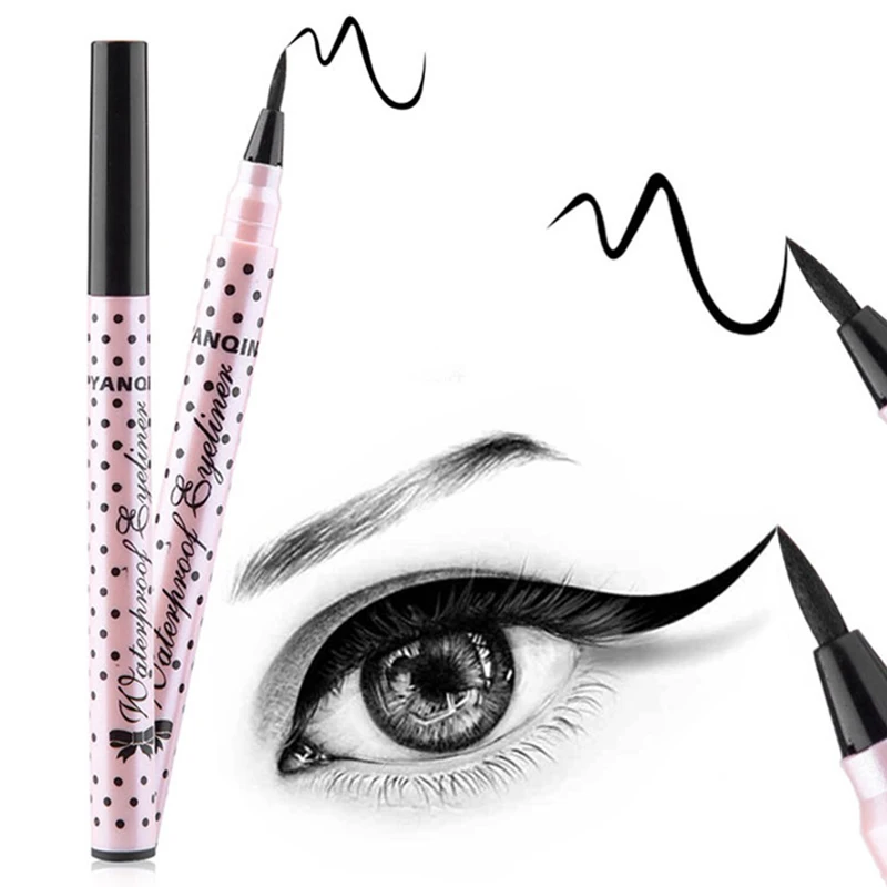 Black Eyeliner Best Waterproof Liquid Eye liner Pen High Pigment& Long Lasting Makeup Eyeliner Smooth Make Up Tools
