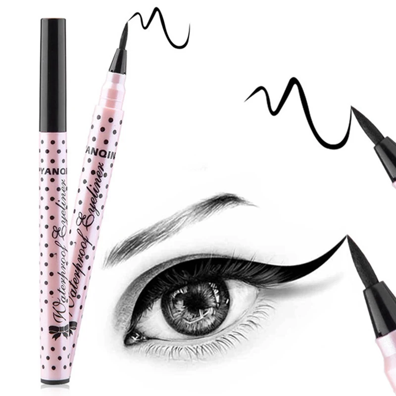 

2019 Black Eyeliner Best Waterproof Liquid Eye liner Pen High Pigment & Long Lasting Makeup Eyeliner Smooth Make Up Tools