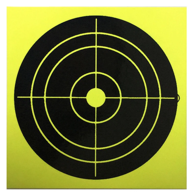 4 Splatter Shooting Targets Shots Burst Bright Fluorescent Yellow Upon Impact Gun Rifle Pistol