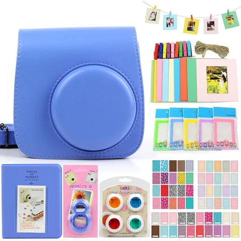Acessórios da Câmera Bolsa de Ombro Quadros de Filme Fujifilm Instax Mini Pacote Case Filtros Álbum Foto Selfie Close up Lens Kit 9
