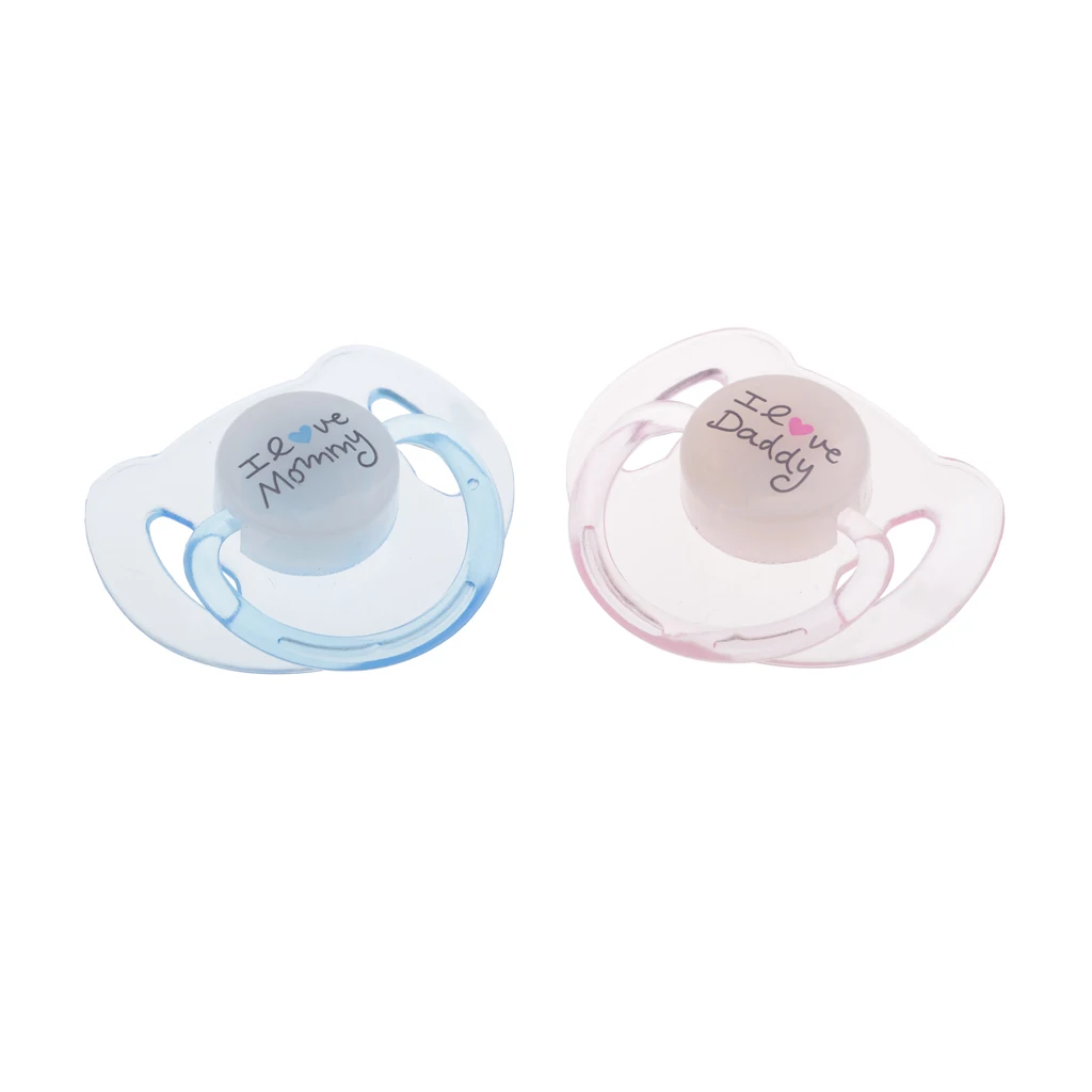 ABS Plastic + Magnet material 2 Pieces lovely ABS plastic dummy magnetic pacifier baby doll supplies for reborn newborn dolls