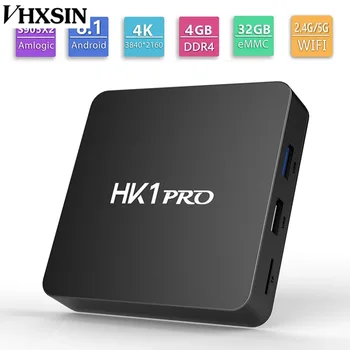 

VHXSIN 50 PCS/LOT HK1 PRO Android 8.1 Amlogic S905X2 4GB Quad Core TV BOX 2.4G 5G Dual Wifi USB 3.0 H.265 4K 60fps