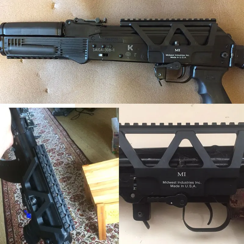 الصيد خيارات فصل AK بندقية السكك الحديدية نطاق قاعدة تثبيت Picatinny السكك الحديدية الجانبية ل تركيب AK 47 AK 74 الأسود