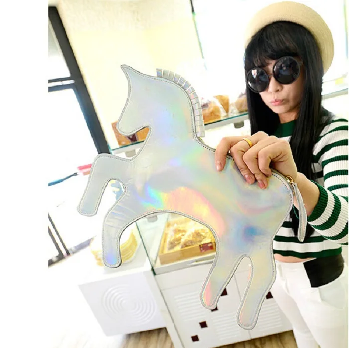 

Super quality Unicorn Bag Women Evening Bags PU Leather European Punk Style Girls Messenger Bag Candy Colors bag Free shipping
