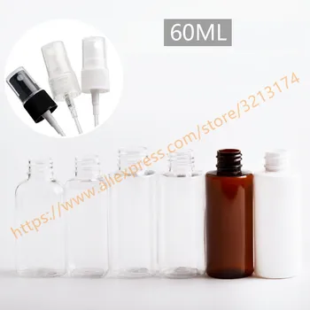 

60ml pretty colors PET mini/samples bottle with plastic sprayer.mist PET bottle. travel refillable perfume container