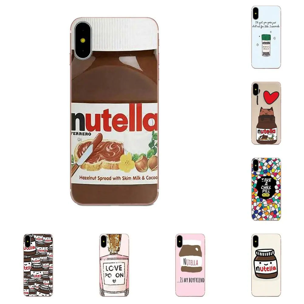 Смешные озноб таблетки шоколада Nutella мягкие ТПУ телефонные чехлы для Apple iPhone 4 4S 5 5C