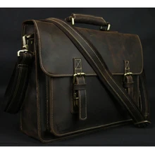 Винтажная сумка на плечо из натуральной кожи Crazy Horse, мужская сумка через плечо, мужская сумка-мессенджер из натуральной кожи, сумка-тоут, коричневая сумка для отдыха