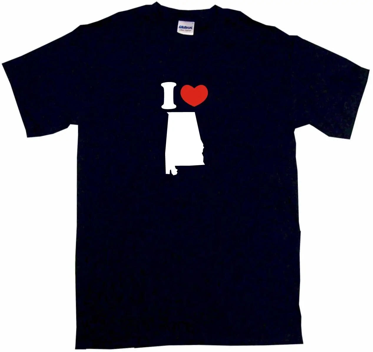 I Heart Love Alabama Silhouette Мужская футболка выберите размер и цвет маленькая-6XL новая