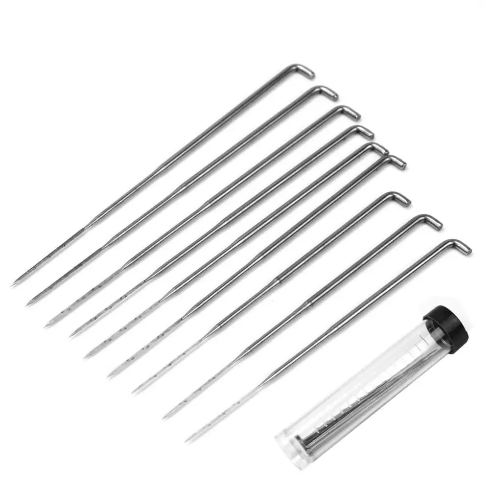 

9x Mixed Handle Felting Needle Felt Tools With Holder Bottle DIY Craft 3 Sizes