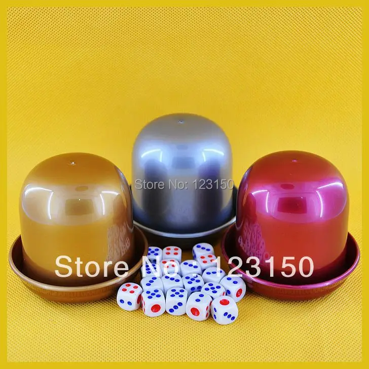 

DC-001 Nice Three Colors Dice Cup Set with 18 pcs 13mm Dices