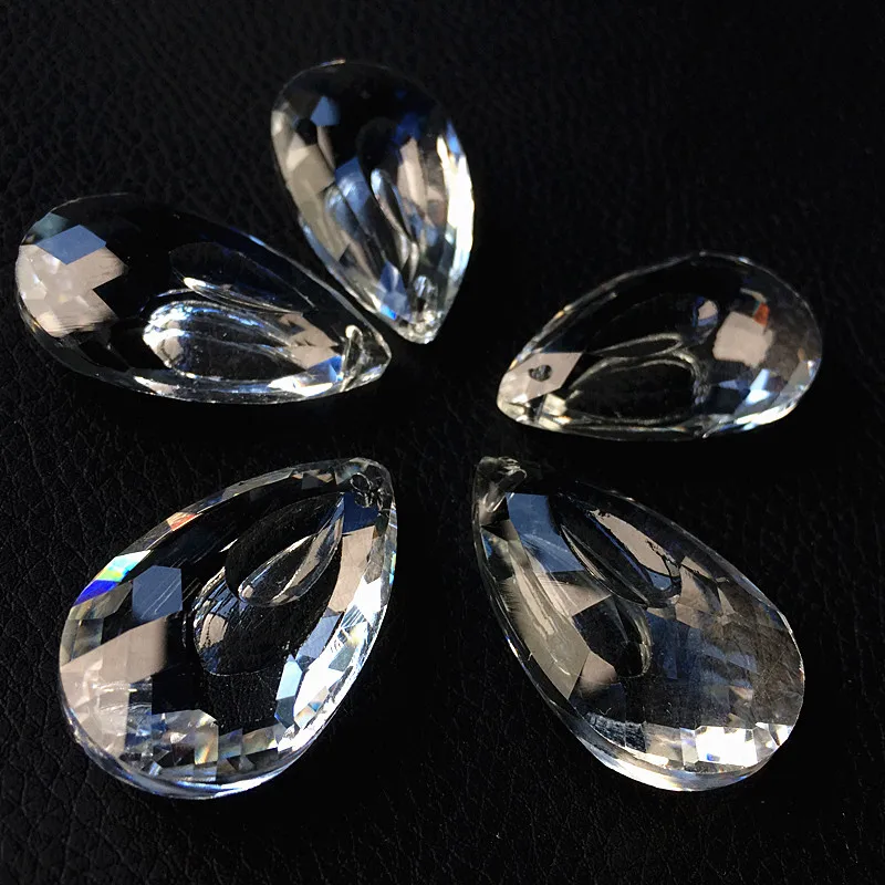 60pcs 38mm K9 Crystal Faceted Chandelier Pendants Clear Crystal Suncatcher Ornaments For Christmas Tree Hanging Decoration