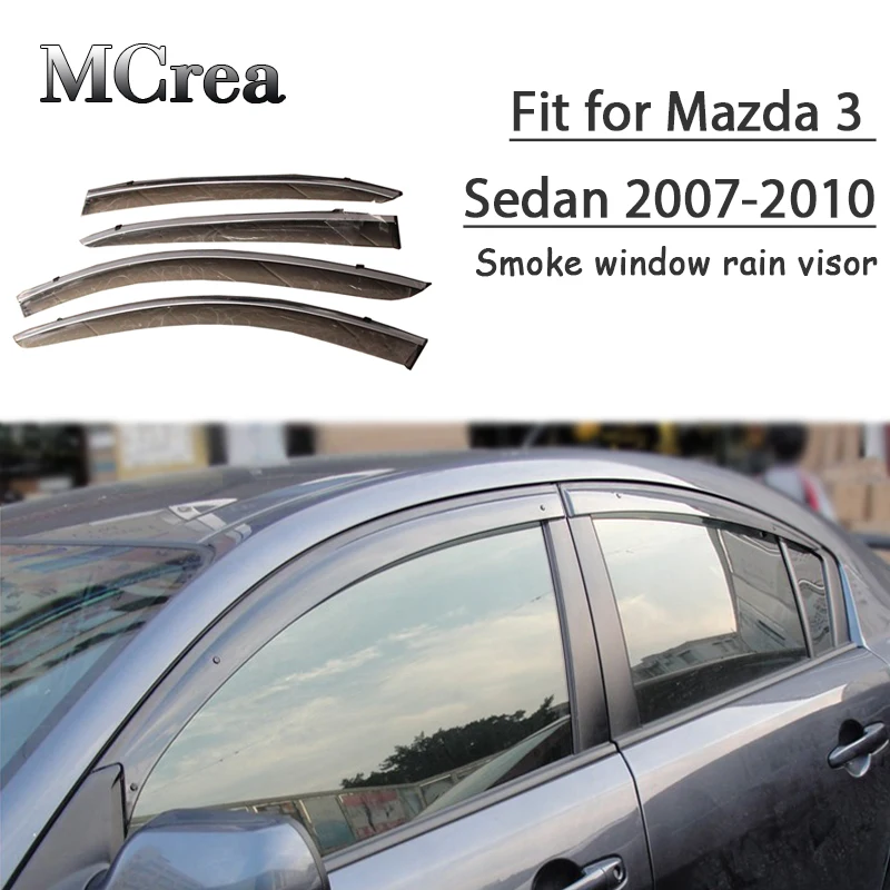 MCrea 4 шт. стайлинга шт. автомобилей Дым окна Защита от солнца дождь козырьки гвардии для Mazda 3 седан 2007 2008 2009 2010 интимные аксессуары