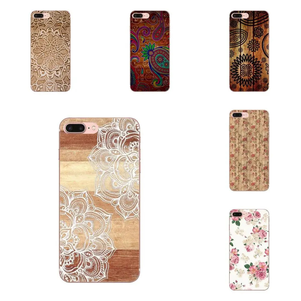 

Wood Mandala Flower Art Amazing Landscape Painted For Xiaomi Note 3 4 Mi3 Mi4 Mi4C Mi4i Mi5 Mi 5S 5X 6 6X A1 Max Mix 2