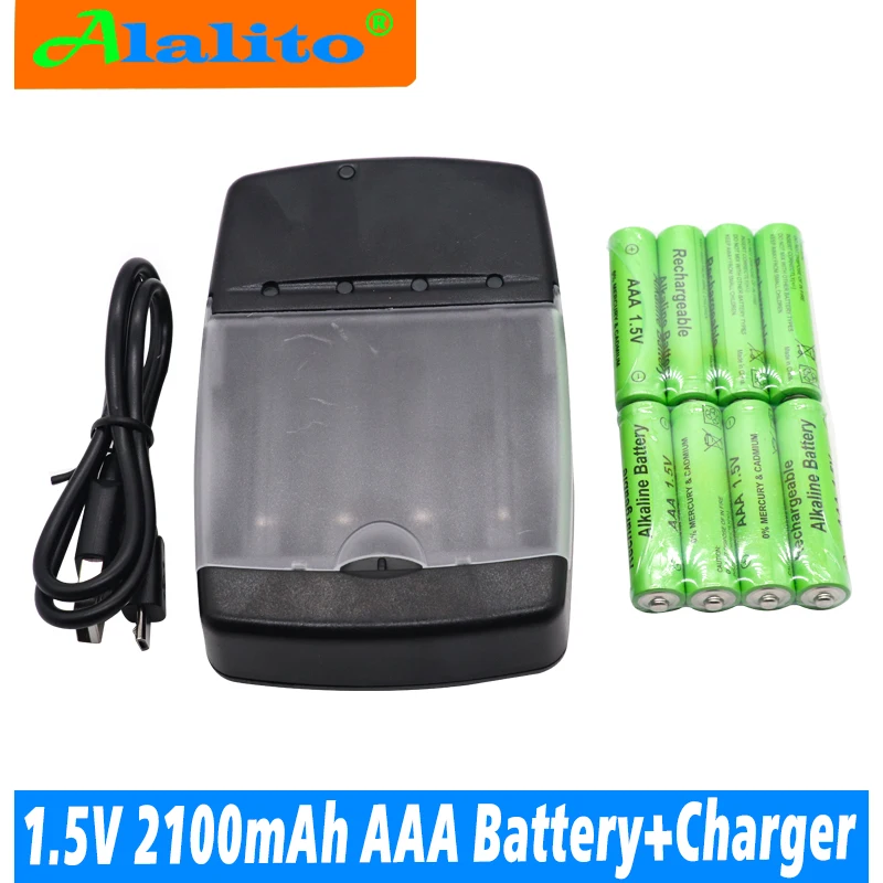 AAA батарея 2100mah 1 5 V Щелочная перезаряжаемая для дистанционного управления