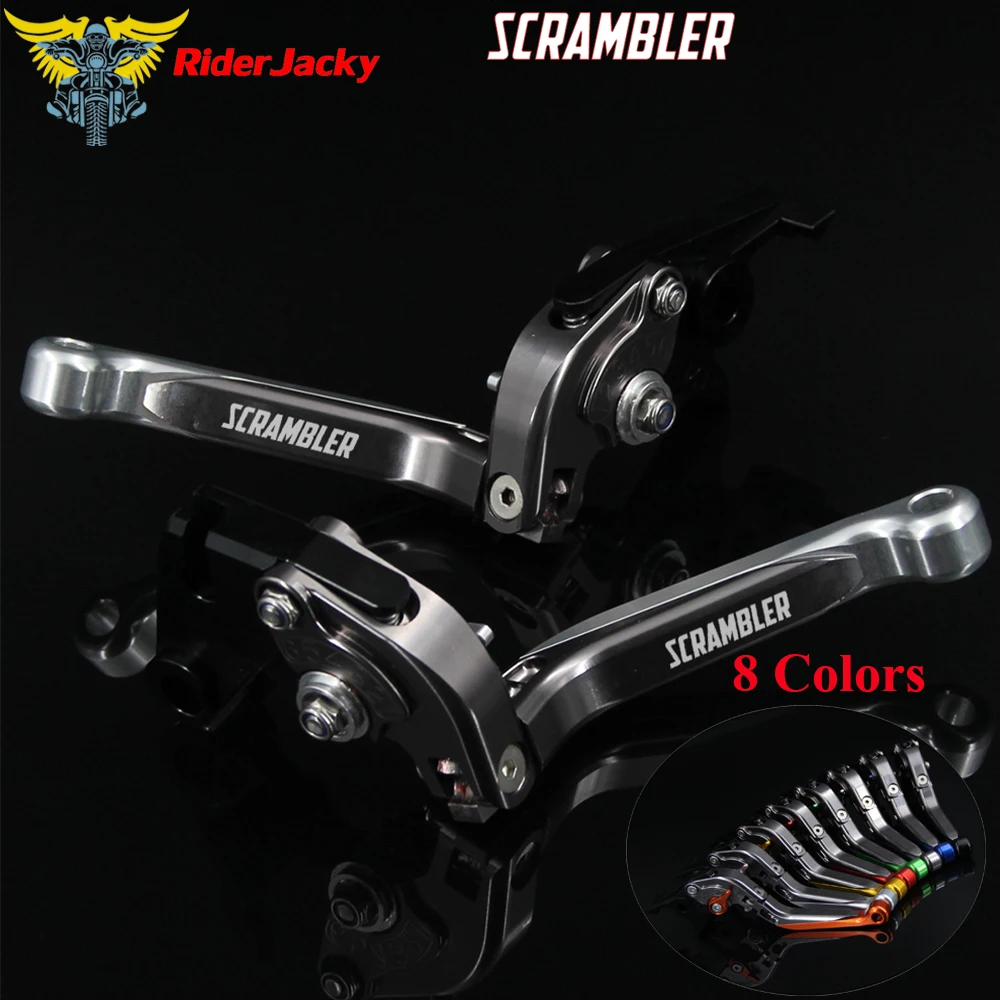 Логотип скремблер Щепка+ титан для Ducati SCRAMBLER классический- CNC складной выдвижной Мотоцикл тормозные рычаги сцепления