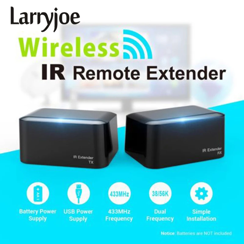 

Larryjoe Wireless IR Remote Extender Repeater Transmitter Receiver Blaster Emitter