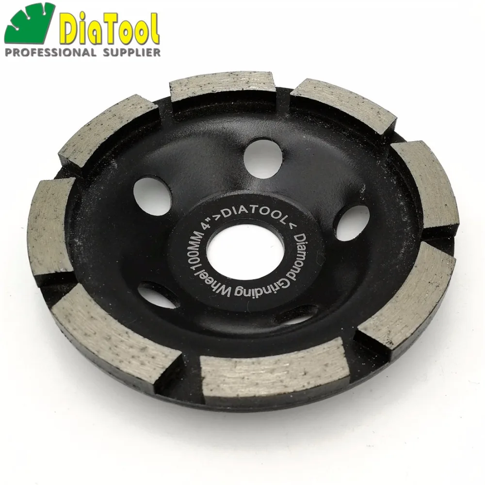 2pks 4" Diamond Grinding disc #30/40 coarse fast working Single Row cup wheel for abrasive material