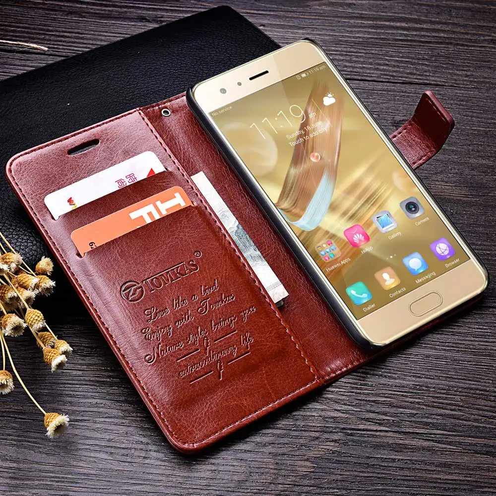 Honor 9 чехол на TOMKAS Винтаж PU кожаный кошелек с застежкой Чехол для huawei Телефон Сумка