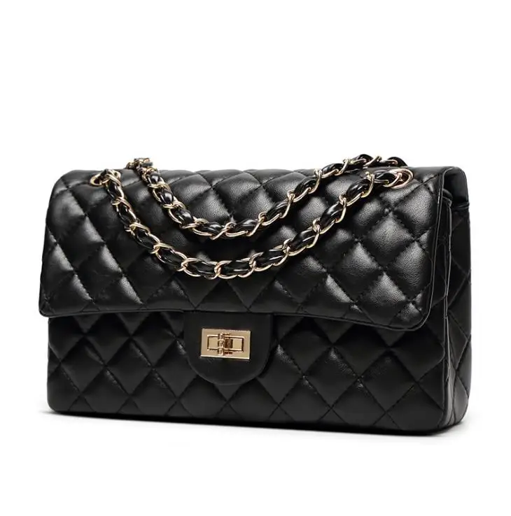 

Ragcci Luxury Classical Gold Chains Women Bag Brand Fashion Pu Leather Handbag Diamond Lattice Lady Shoulder Crossbody B