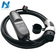 Khons EVSE IEC 62196 портативное зарядное устройство для электромобиля с вилкой Великобритании 16A Регулируемый 16ft кабель зарядный разъем тип 2