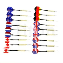 18 шт./упак. Дартс BrassTip бар Дартс с 6 национальными флагами оперение для Дротика метание игрушка для спортивных игр