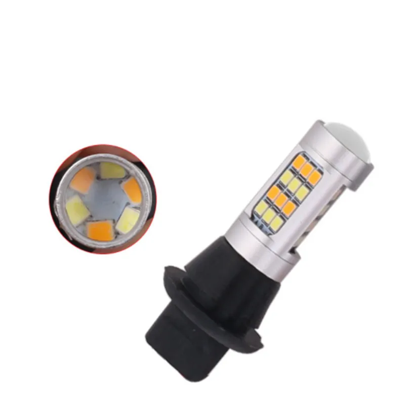 Ba15s BAU15S 1156 p21w s25 42 светодиодный T20 W21W WY21W 7440 светильник дневного светильник+ поворотник двойной режим DRL светодиодный Внешнее освещение