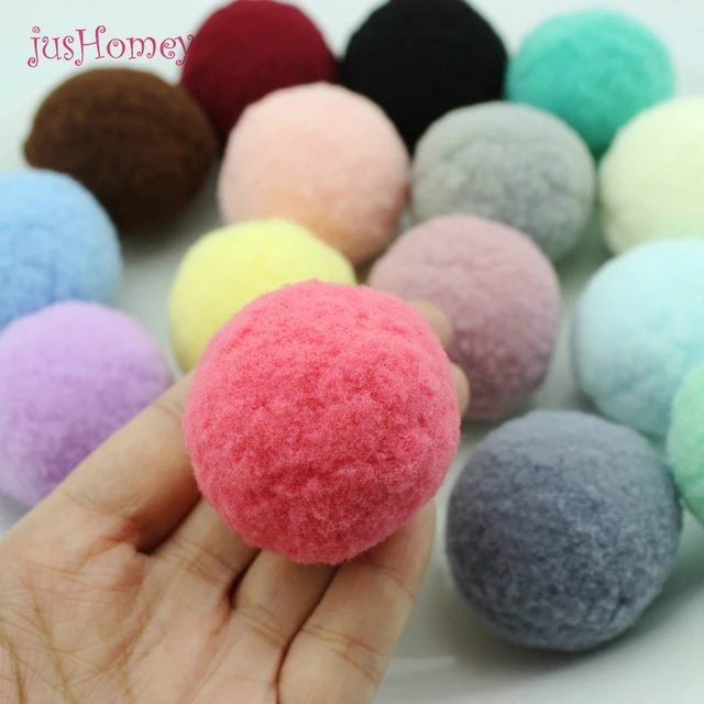 Set Of 20pcs Large 45mm Pom Pom Ball Pompom Yarn Polyester Pom Pom  Decoration Decor Handmade Project Supply Garland Crochet - Party & Holiday  Diy Decorations - AliExpress