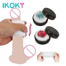 IKOKY Male Masturbator Portable Vagina Real Pussy Masturbatory Cup Sex Toys for Men Penis Trainer Penis Delay Massager