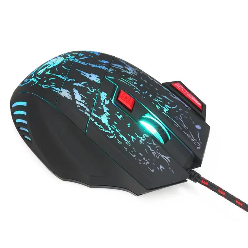 HXSJ J40 USB Проводная цветная клавиатура с подсветкой 5500 dpi Регулируемая мышь для Windows 98/Me/2000/XP/Vista/Win7/8/10/Vista/Mac OS