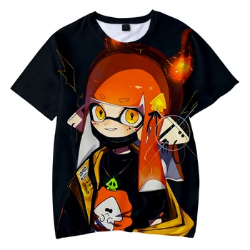 

High Quality Splatoon Black Squid 3D Kids T shirt Boys/Girls Fashion Cute Harajuku Anime T-shirt Print Splatoon Short Sleeve Top