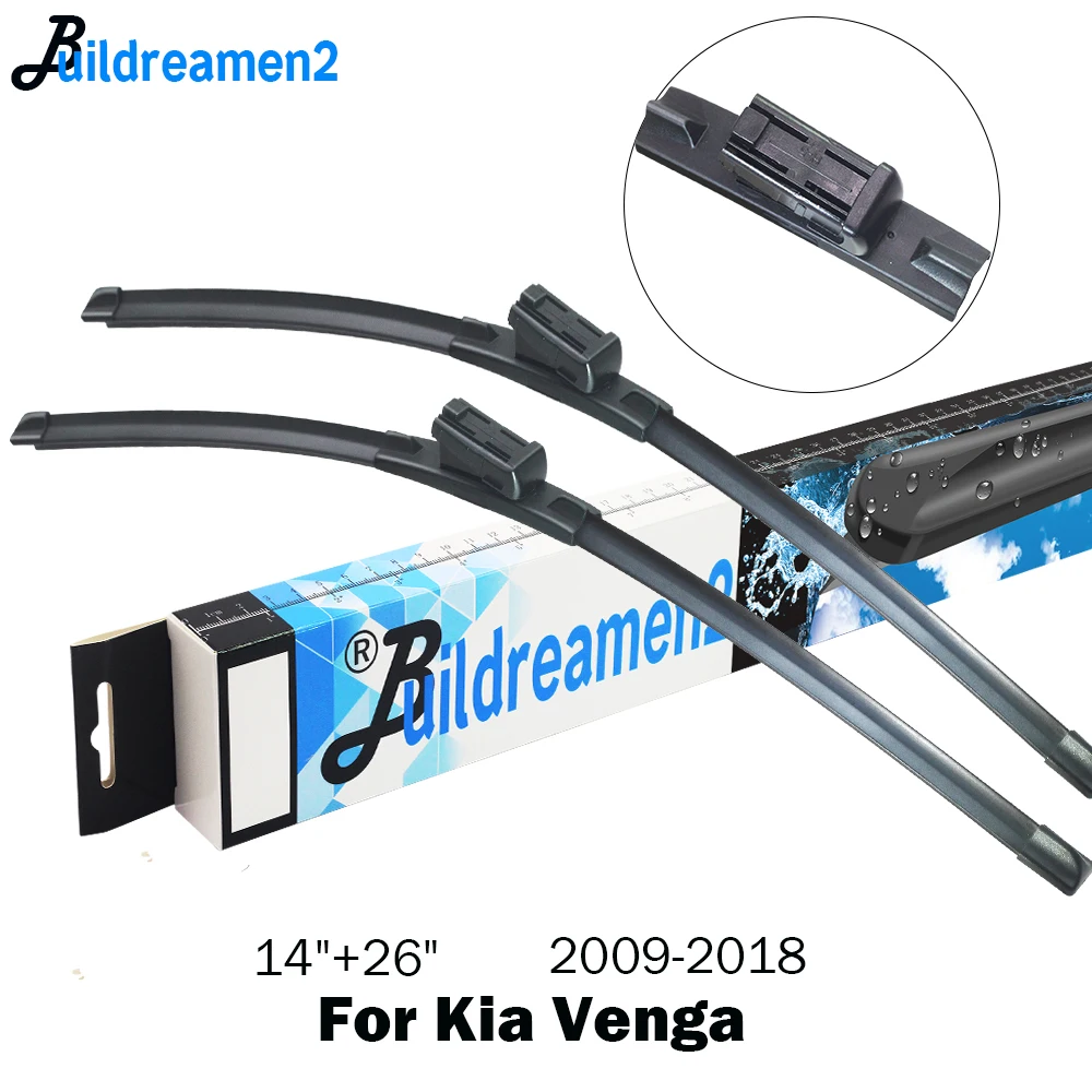 

Buildreamen2 Car Wiper Blade Frameless Windshield Rubber Wiper For Kia Venga 2009 2010 2011 2012 2013 2014 2015 2016 2017 2018