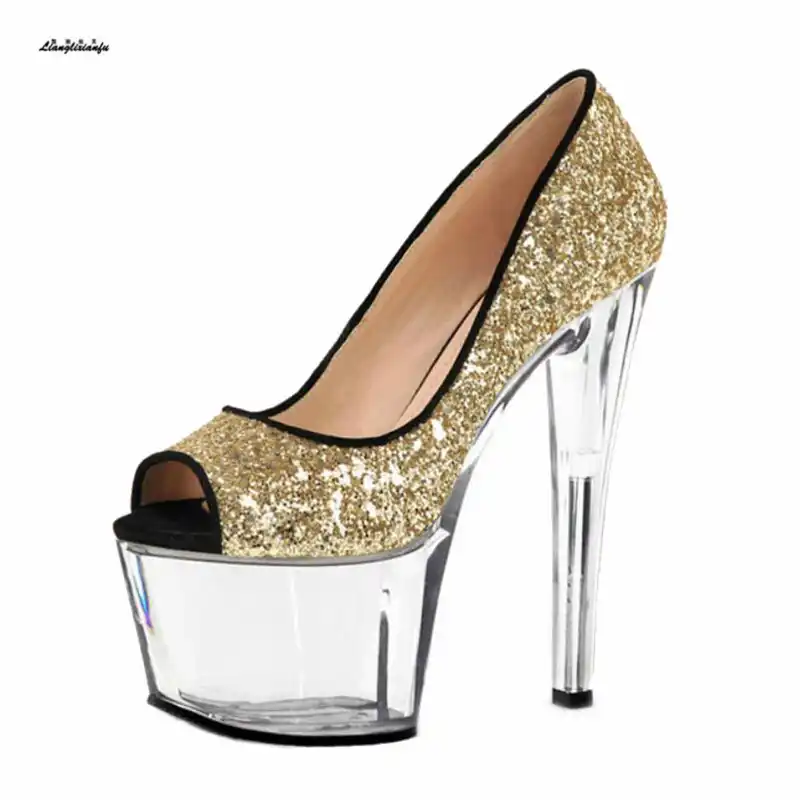 zapatos brillantes mujer