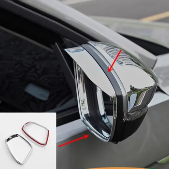 

FOR Volkswagen T-Roc 2017-2018 Exterior Accessories Trim Car Back Rear View Mirror Rain Eyebrow Cover Trim Frame 2PCS