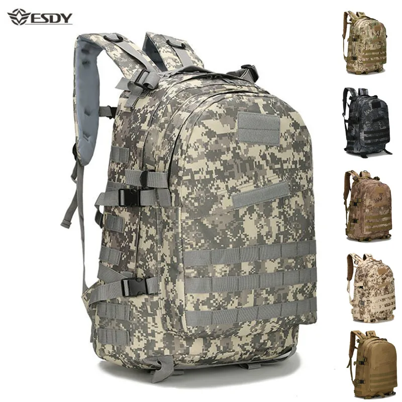  Outdoor Tactical Backpack 45L Large Capacity Molle Army Military Assault Bags Camouflage Trekking H