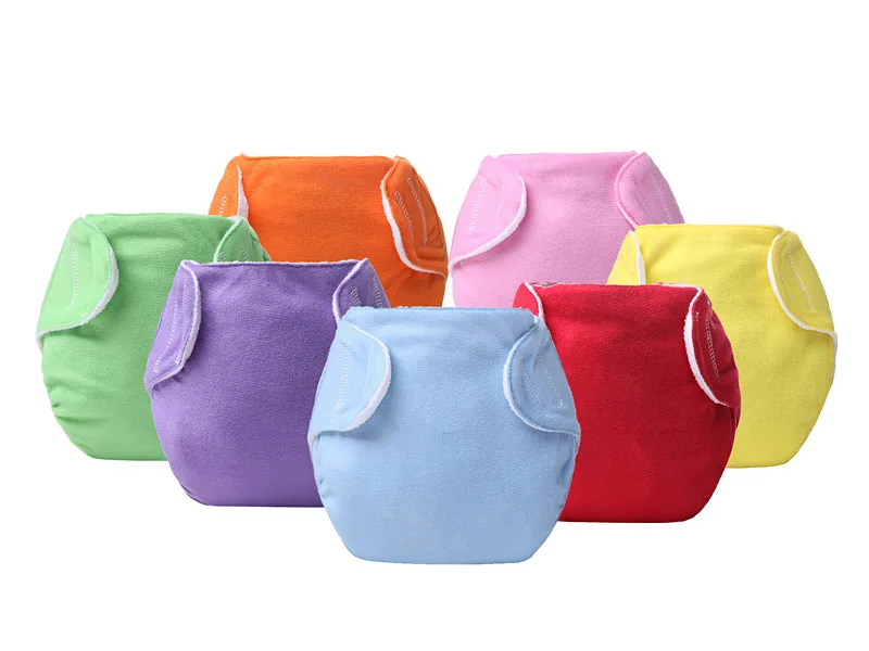 

10pcs Lot Baby Diapers Infant Cloth Diaper Reusable Nappies Washable Diaper Cover Adjustable Size 7 Colors QD23