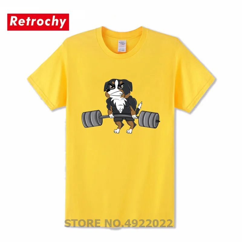 لطيف بيرن جبل الكلب الاثقال كمال الاجسام تي شيرت مضحك الصيف الرجال اللياقة البدنية T قميص جديد عارضة رياضة قصيرة الأكمام التي شيرت