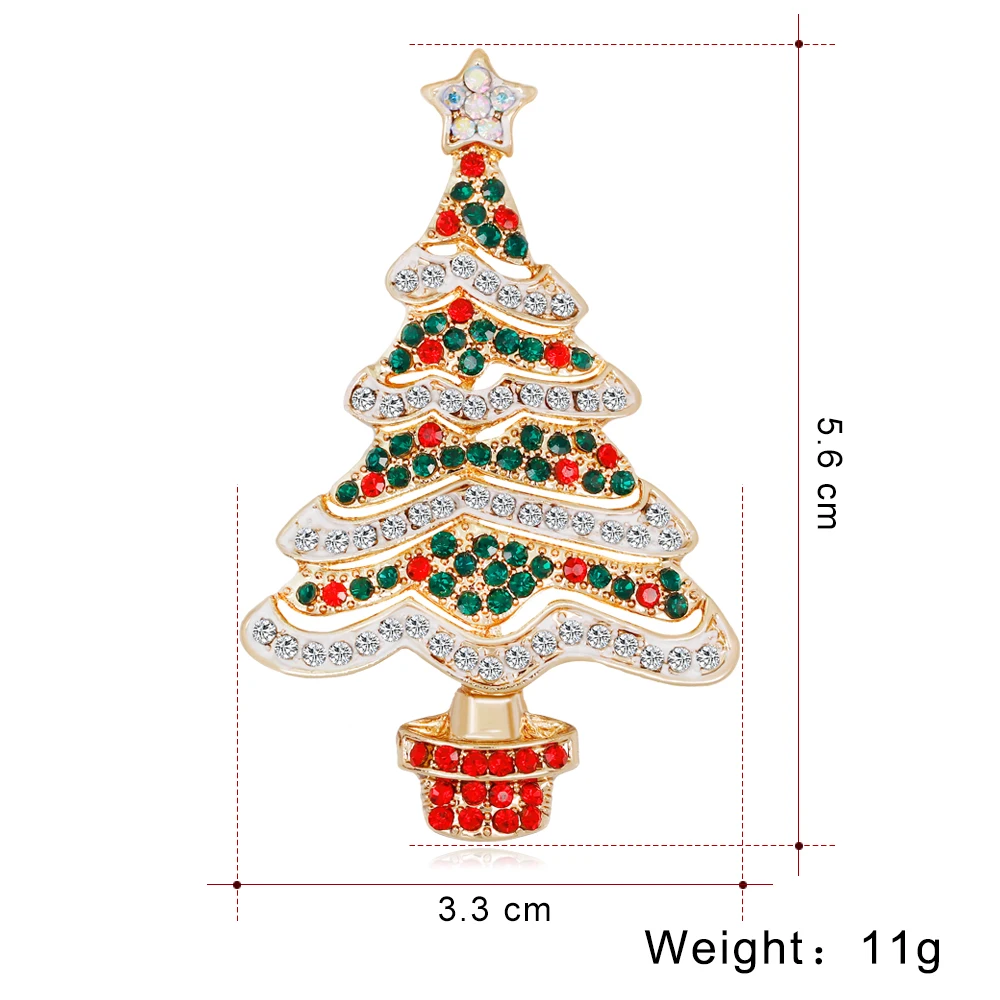 Rinhoo эмалированный Снеговик Санта, дерево, брошь на булавке рождественские подарки Jingle Bell сапоги Броши очаровательный подарок на Рождество с кристаллами