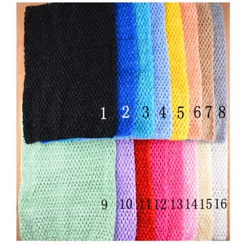 

20 colors 12inch 24X32cm baby children Tutu Tube Skirt Crochet fabric elastic Tops Chest Wrap Tulle skirts Fabric EL18