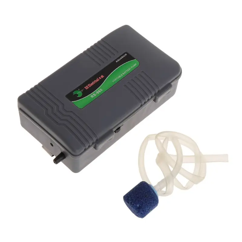 

Air Pump Portable Aquarium Fish Tank Battery Powered Oxygen Aerator With Stone