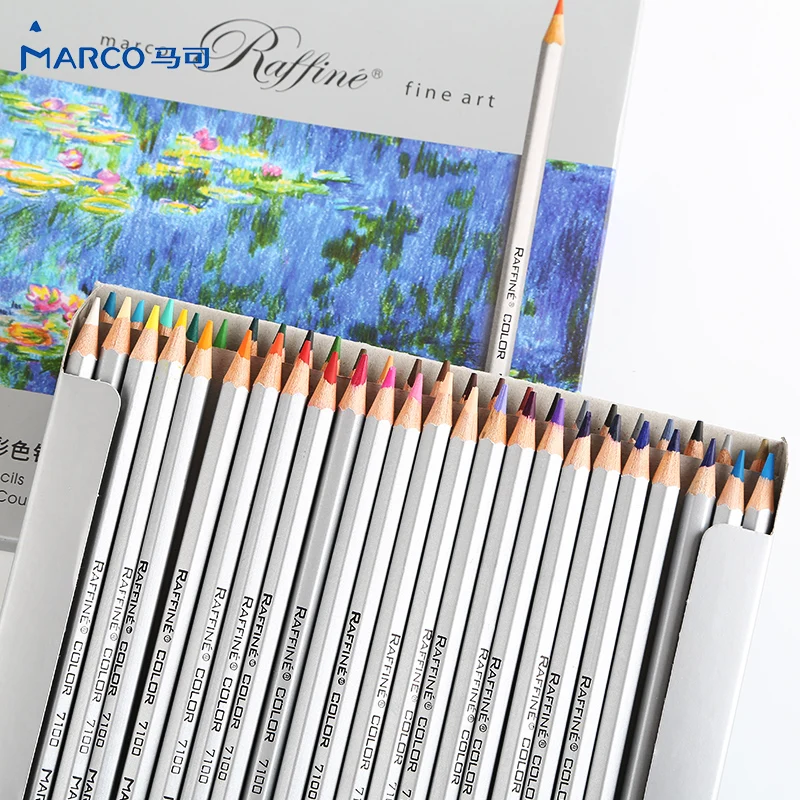 

Marco color lead hand-painted 72 color oily color pencil mark 48 color painting set adult painting beginner art supplies